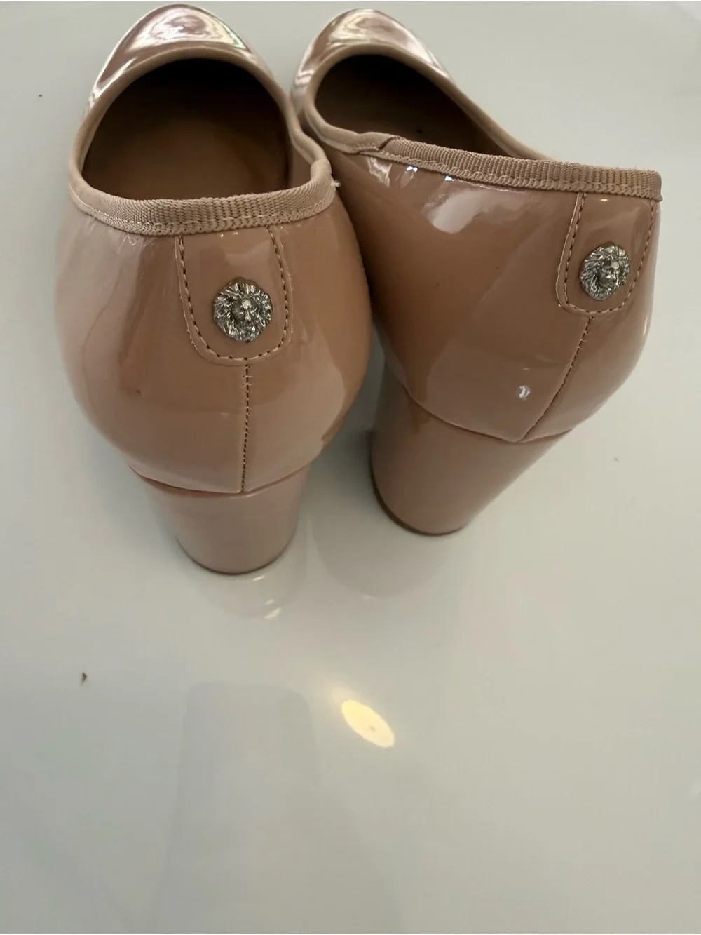 Anne Klein Patent Ballet Flats in Nude Pink